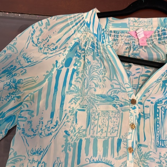 Lilly Pulitzer - xs silk blouse - blue - Picture 2 of 3
